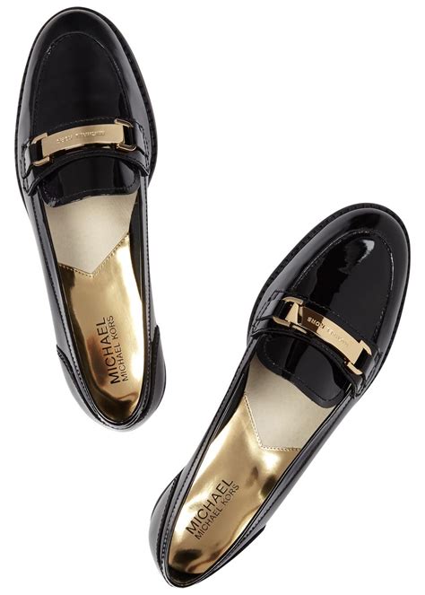 michael kors ansley loafer|Rocco Crackled Patent Leather Loafer .